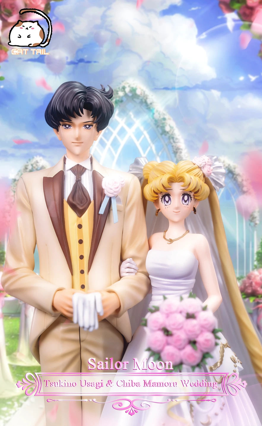 Preventa Resina Tsukino Usagi & Chiba Mamoru  Figura Sailor Moon  CatTail  Estudio