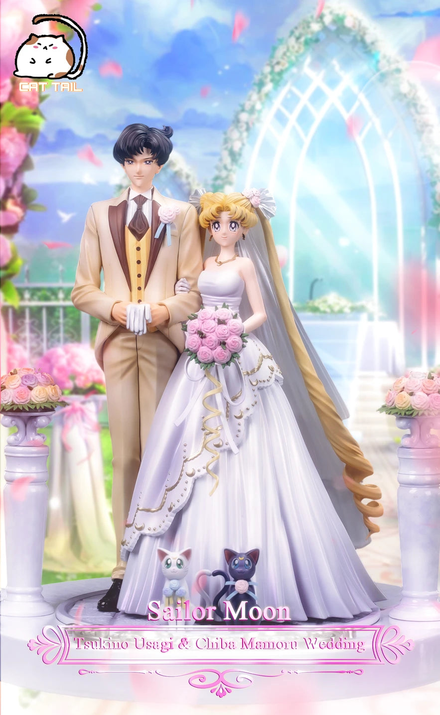 Preventa Resina Tsukino Usagi & Chiba Mamoru  Figura Sailor Moon  CatTail  Estudio