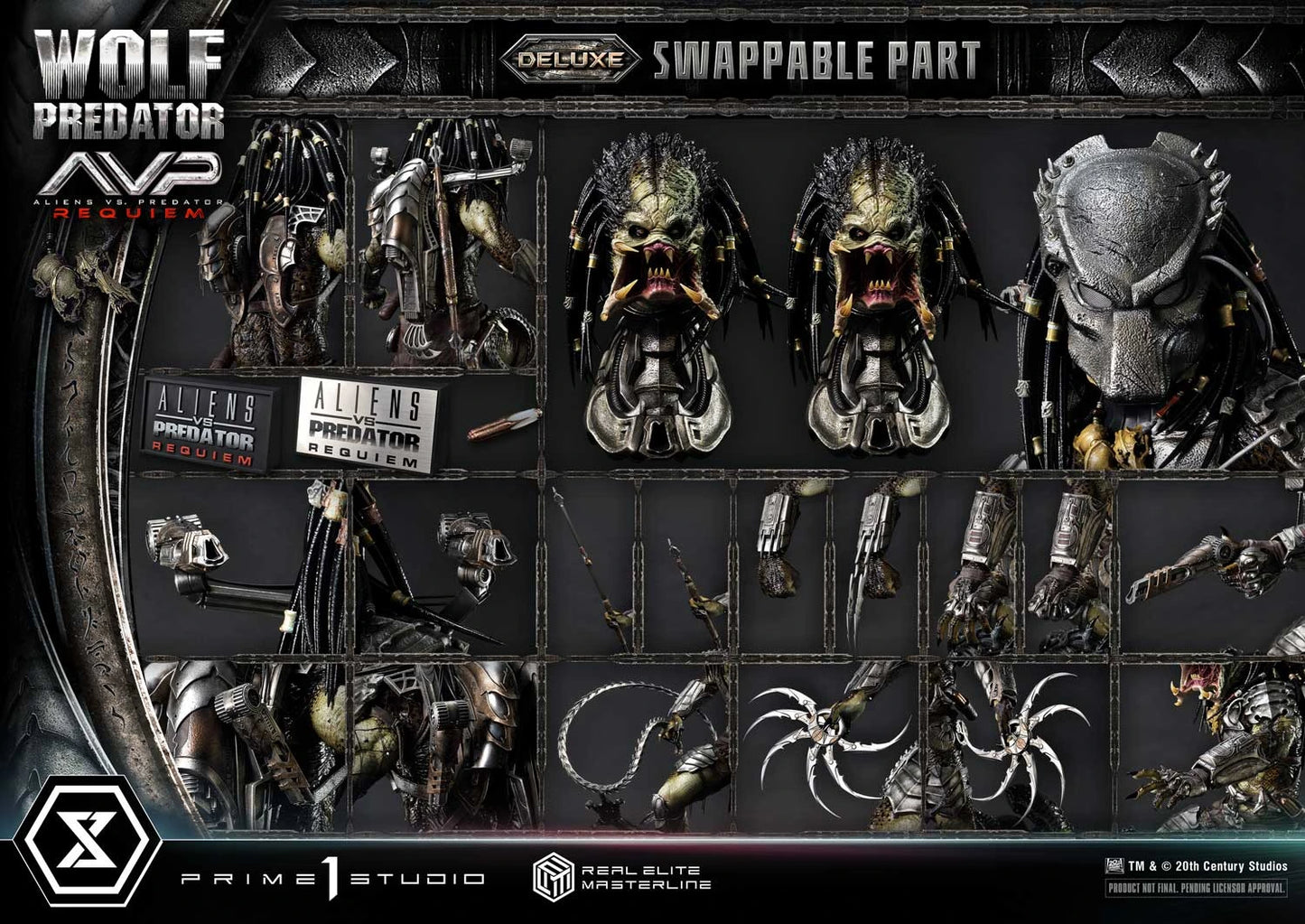 Preventa Resina Wolf Predator Figura Aliens vs Predator: Requiem Prime 1 (Licencia) Deluxe Estudio