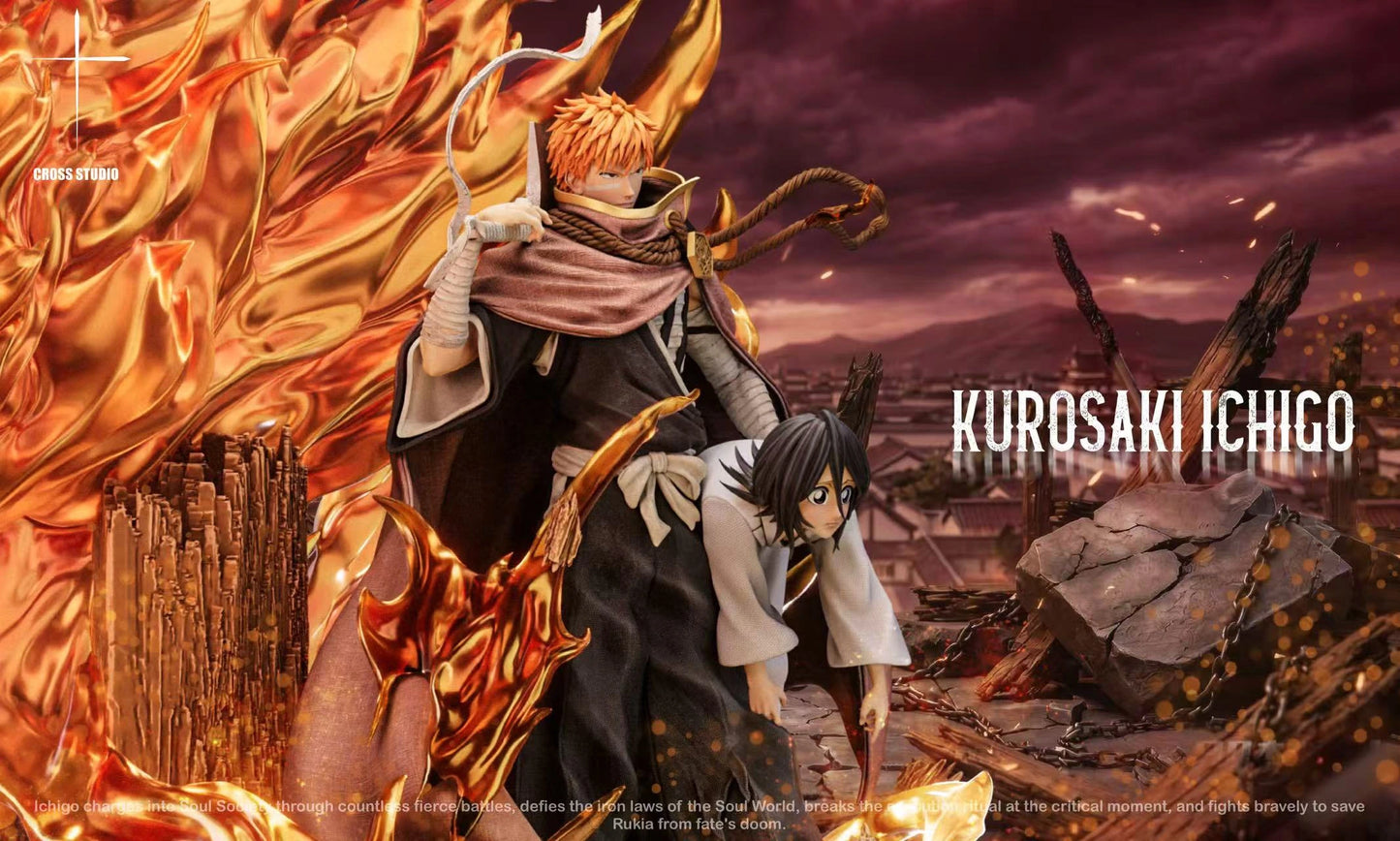 Preventa Resina Kurosaki Ichigo Figura Bleach Cross Estudio