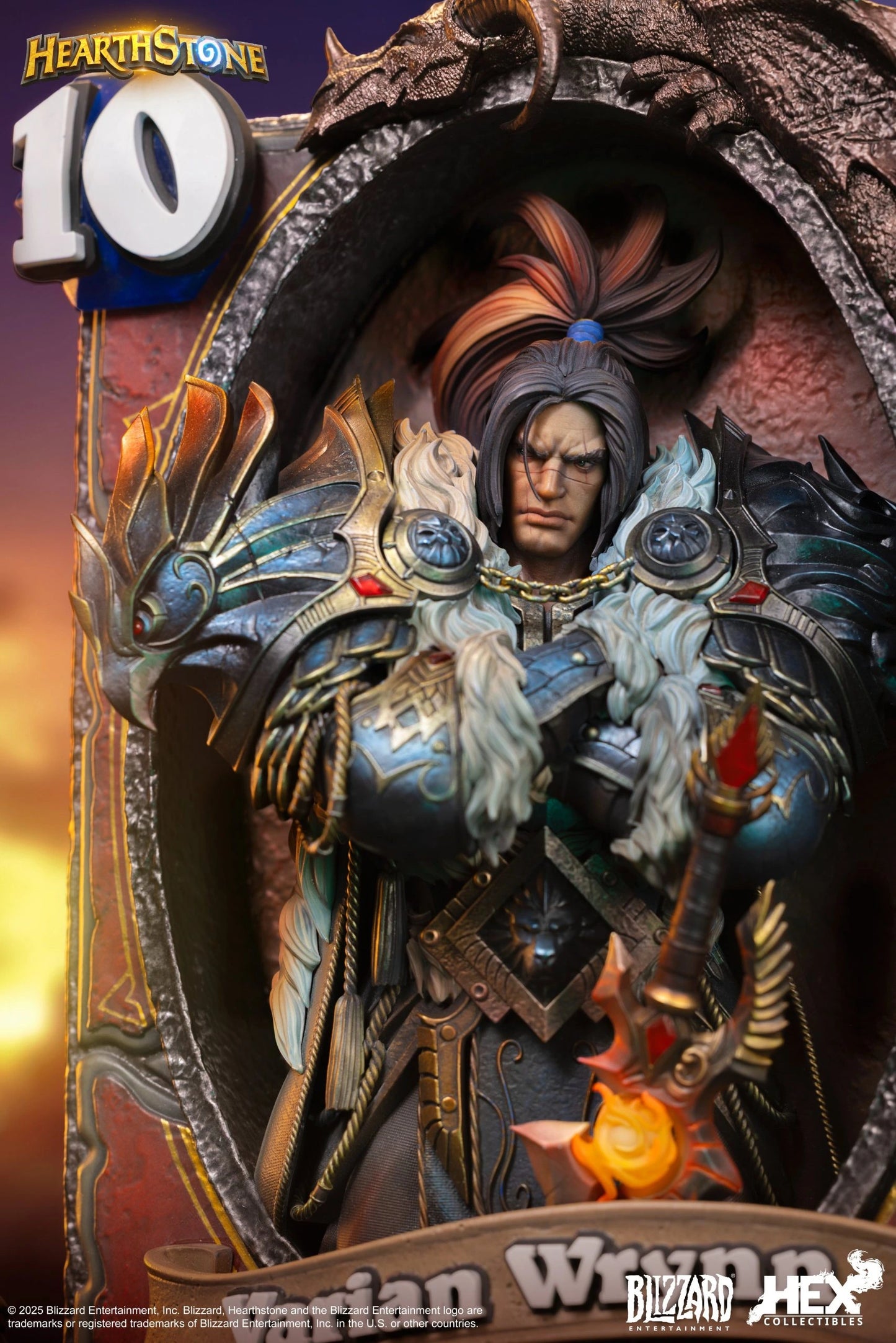 Preventa Resina Varian Wrynn Figura Hearthstone  Hex Collectibles & Blizzard Entertainment (Licencia) Estudio