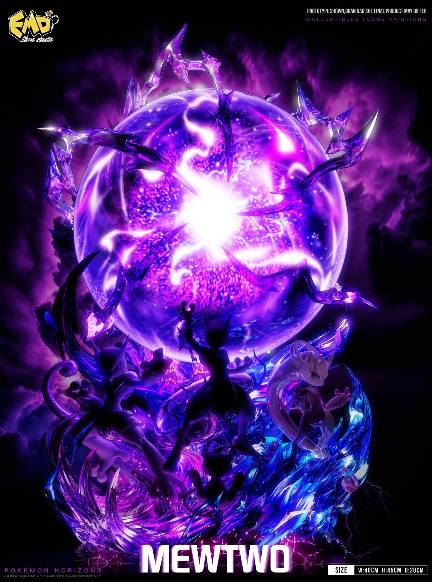 Preventa Resina Mewtwo Figura Pokemón EMO Estudio