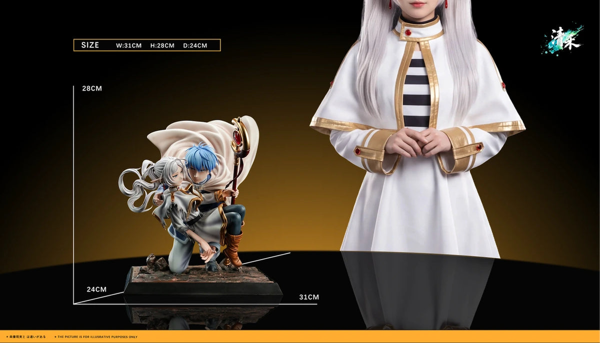 Preventa Resina Frieren & Himmel Figura Frieren: Más allá del final del viaje 1/6 QingHe Estudio
