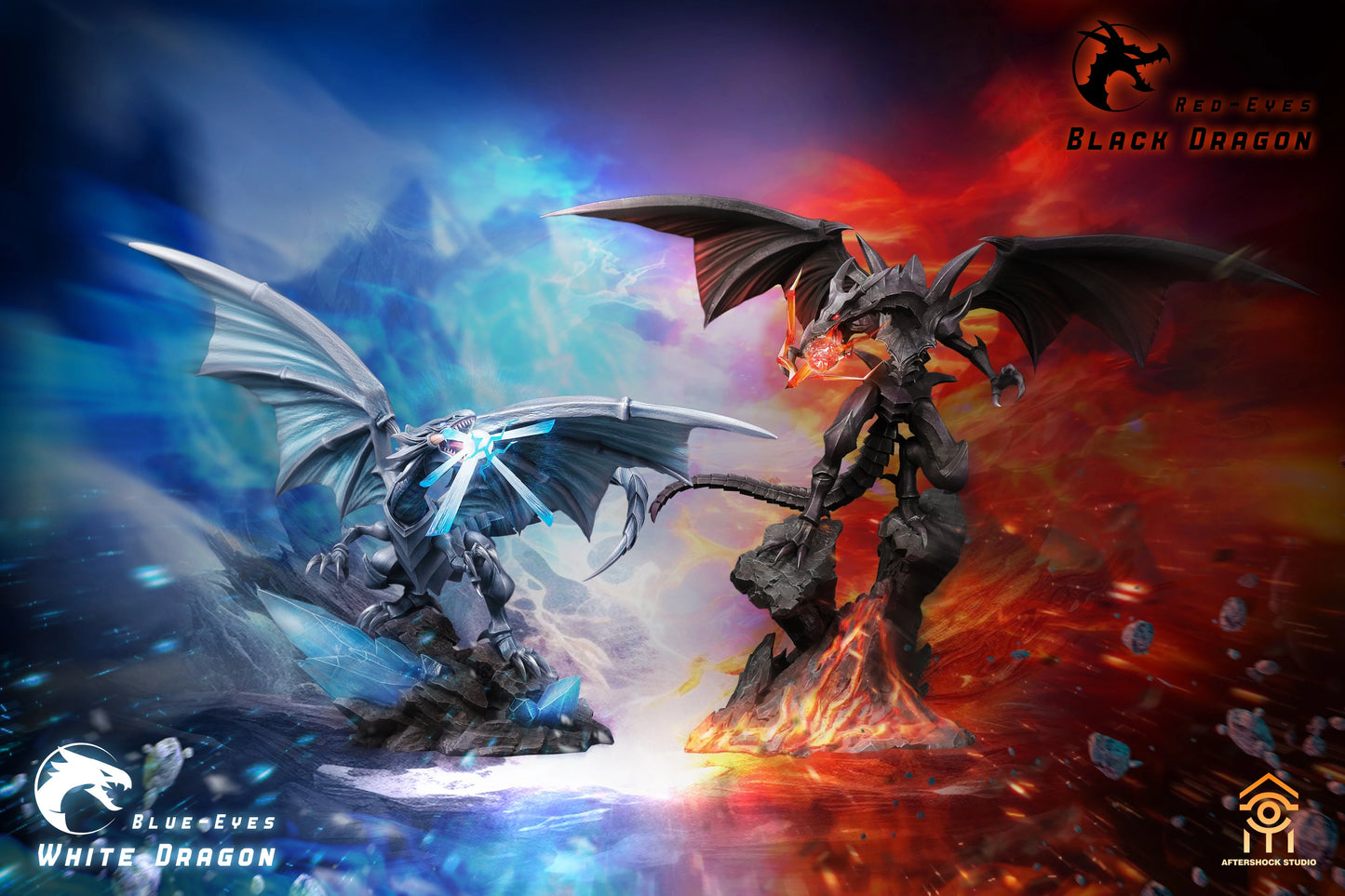 Preventa Resina Dragon de Ojos Azules & Rojos Figura Yu-Gi-Oh! Afterschok Estudio