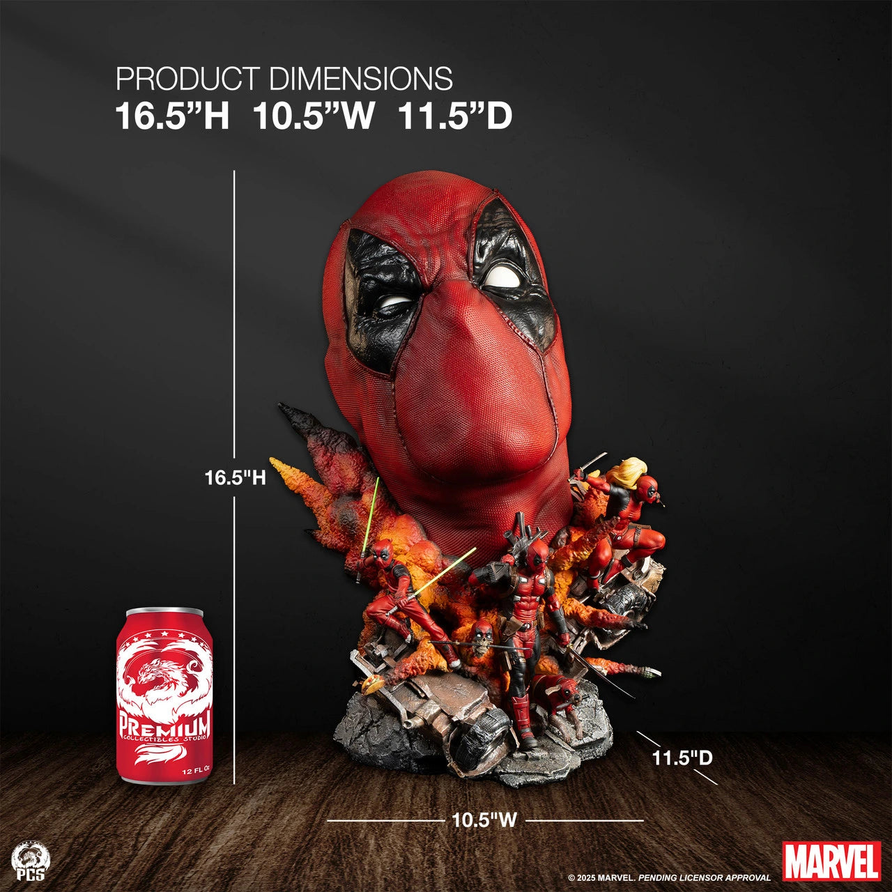 Preventa Resina Deadpool Figura Deadpool Premium Collectibles (Licencia) Estudio
