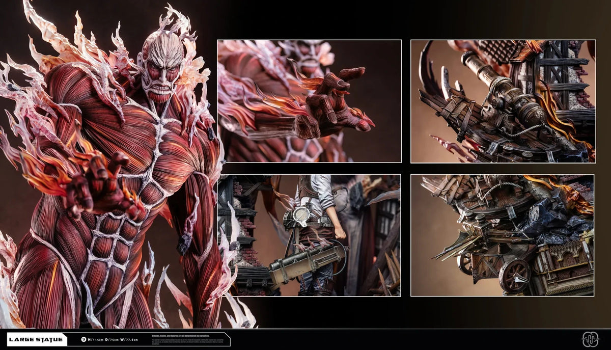Preventa Resina Titan Colosal & Bertolt Hoover Figura Attack On Titan Hertz  Estudio
