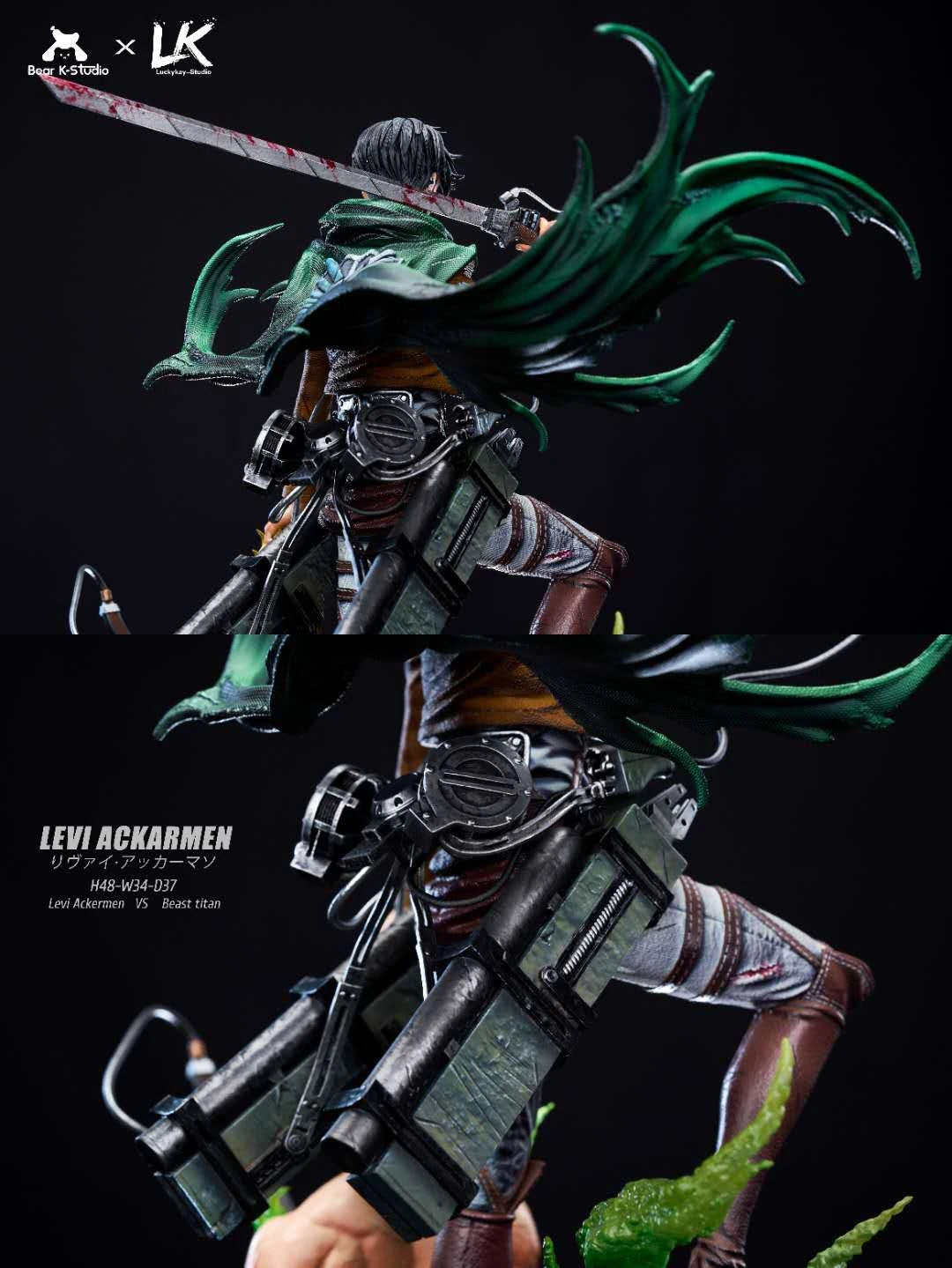 Preventa Resina Levi vs Zeke Figura Attack On Titan BK & LK  Estudio